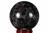 Polished, Indigo Gabbro Sphere - Madagascar #163306-1